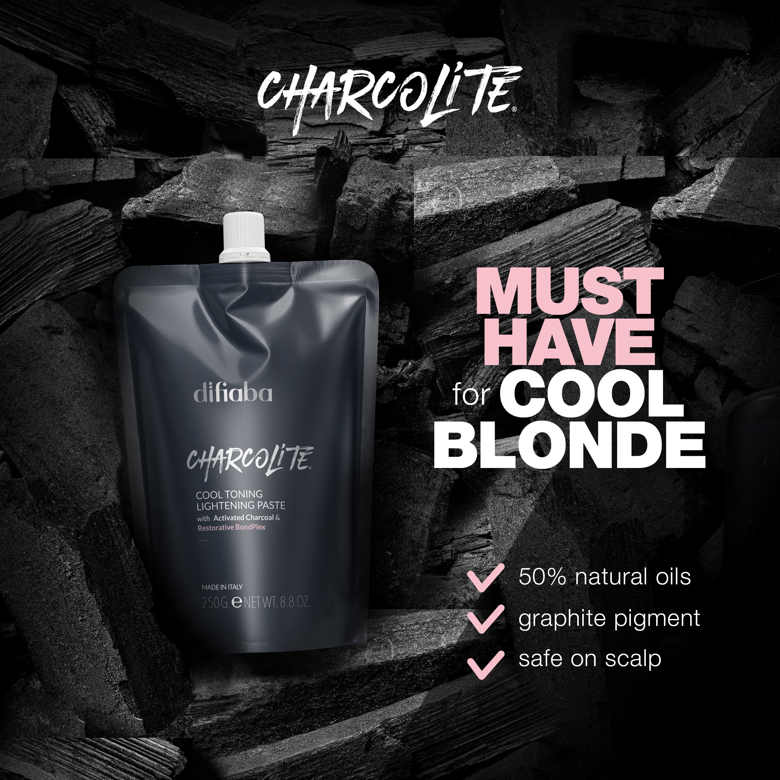 Pasta aclaradora tonificante Charcolite Cool 1.1 lb